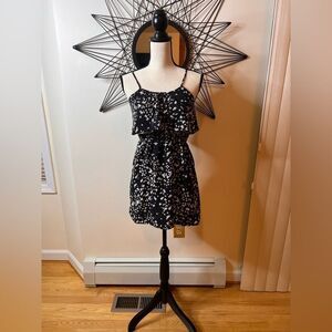 Girls Printed Butterfly Black and White Dress Size 16